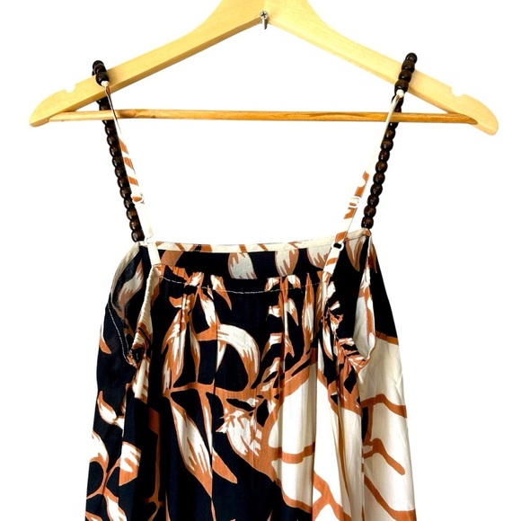 True Destinations Sleeveless Black and Brown Maxi Sun Dress, Medium - Picture 3 of 11